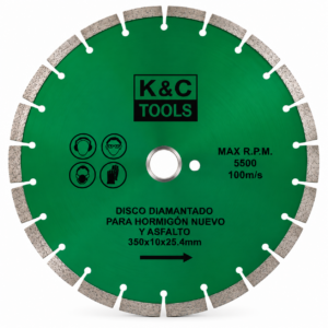 Disco Diamantado K&C para Hormigón Nuevo y Asfalto – 14"